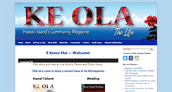 Desktop Screenshot of keolamagazine.com